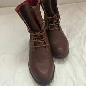 Via Pinky Girl Brown Leather Boots - SIZE 5.5